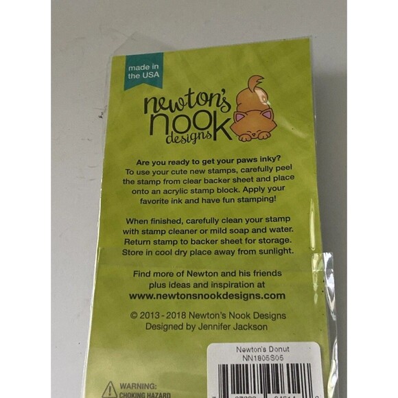 DONUT 2018 Made In USA Newton’s Nook Designs Crafting Art Kids Adults Stamps - Picture 2 of 3